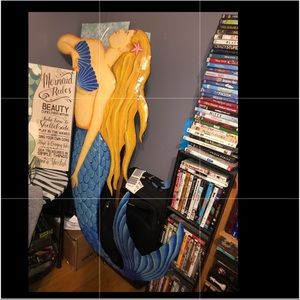 4ft long metal mermaid sign decor decoration
